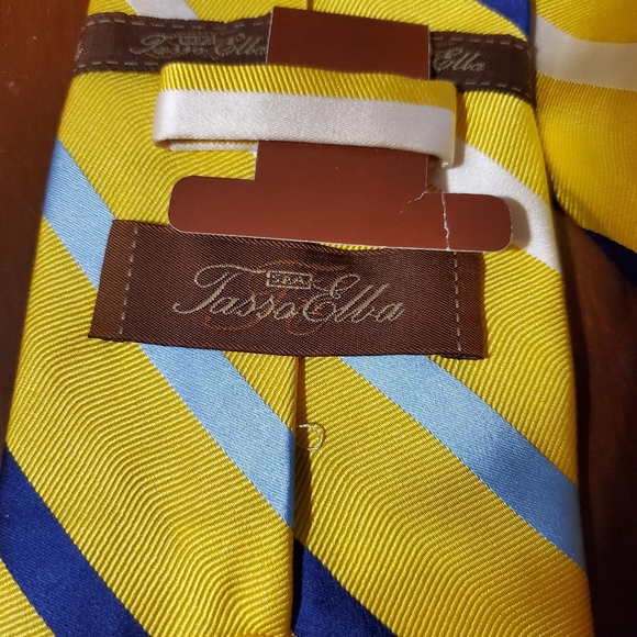 Tasso Elba Silk Diagonal Striped Tie NWOT - Picture 3 of 10